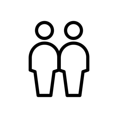 arkadaş vektör çizimi şeffaf bir arkaplan üzerinde. Premium kalite semboller. Konsept ve grafik tasarım için ince çizgi simgesi.