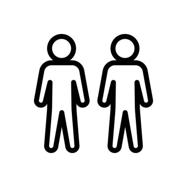 Erkekler, şeffaf bir arkaplan üzerinde vektör çizimi. Premium kalite semboller. Konsept ve grafik tasarım için ince çizgi simgesi..