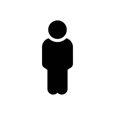 Saydam bir arkaplan üzerinde insan vektör illüstrasyonu. Konsept ve grafik tasarım simgeleri için kaliteli semboller..