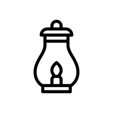 Şeffaf bir arkaplan üzerinde fener vektör çizimi. Premium kalite semboller. Konsept ve grafik tasarım için ince çizgi simgesi.