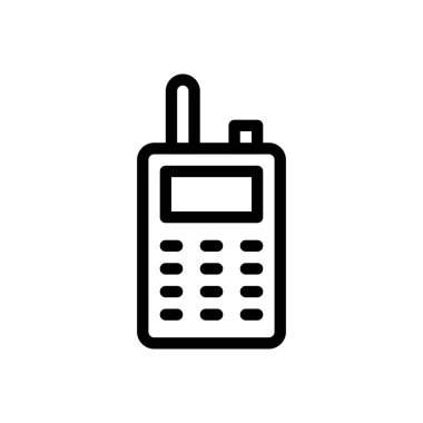 şeffaf bir arkaplan üzerinde telsiz vektör çizimi. Premium kalite semboller. Konsept ve grafik tasarım için ince çizgi simgesi.