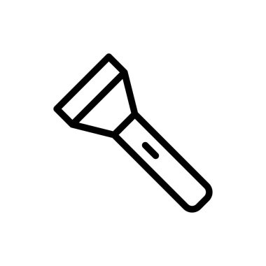 Şeffaf bir arkaplan üzerinde meşale ışığı çizimi. Premium kalite semboller. Konsept ve grafik tasarım için ince çizgi simgesi.