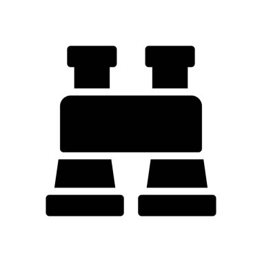 Şeffaf bir arkaplan üzerinde dürbünlü vektör çizimi. Konsept ve grafik tasarımı için mükemmel kalite sembolleri..