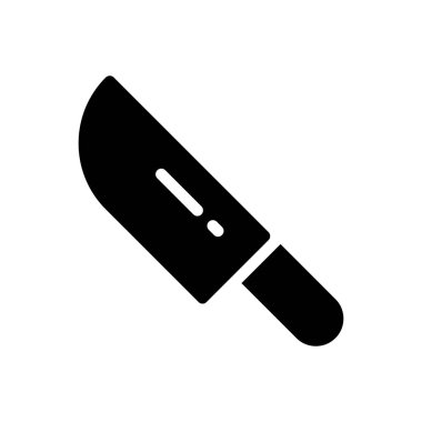 Saydam bir arkaplanda bıçak vektör illüstrasyonu. Konsept ve grafik tasarım simgeleri için kaliteli semboller..