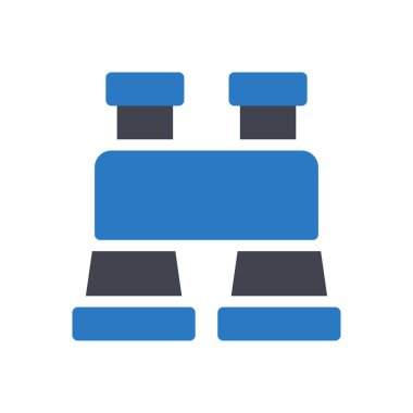 Şeffaf bir arkaplan üzerinde dürbünlü vektör çizimi. Konsept ve grafik tasarımı için mükemmel kalite sembolleri..