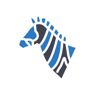 Şeffaf bir arkaplan üzerindeki Zebra vektör çizimi. Konsept ve grafik tasarımı için mükemmel kalite semboller..