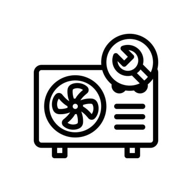 Şeffaf bir arkaplan üzerinde vektör illüstrasyonu ayarlanıyor. Konsept ve grafik tasarım için ince çizgi simgesi.