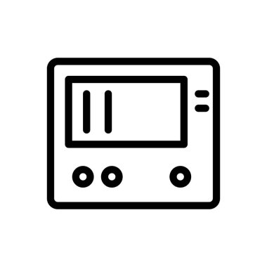Şeffaf bir arkaplan üzerinde hvac ekipman vektör çizimi. Konsept ve grafik tasarımı için ince çizgi simgesi..