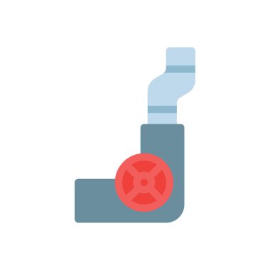 Şeffaf bir arkaplan üzerinde boru kapakçığı çizimi. Konsept ve grafik tasarımı için özel kalite simgeleri..