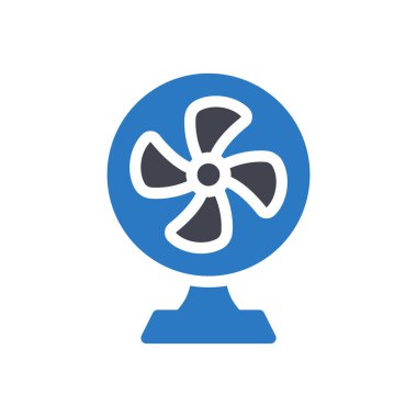 Şeffaf bir arkaplan üzerinde fan vektör illüstrasyonu soğutuluyor. Konsept ve grafik tasarımı için mükemmel kalite sembolleri..