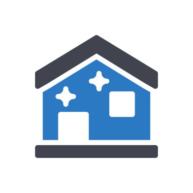 Şeffaf bir arkaplan üzerinde ev ışıltısı vektör çizimi. Konsept ve grafik tasarımı için özel kalite semboller..