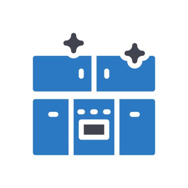 Şeffaf bir arkaplan üzerinde mutfak temizleme vektörü çizimi. Konsept ve grafik tasarım simgeleri için kaliteli semboller..