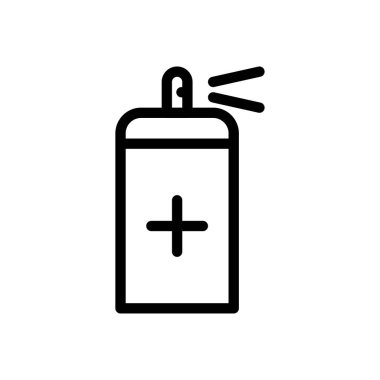 Saydam bir arkaplanda sprey vektör çizimi. Konsept ve grafik tasarım için ince çizgi simgesi..