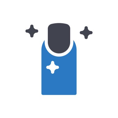 Saydam bir arkaplan üzerinde tırnak parlatıcısı çizimi. Konsept ve grafik tasarımı için özel kalite semboller..