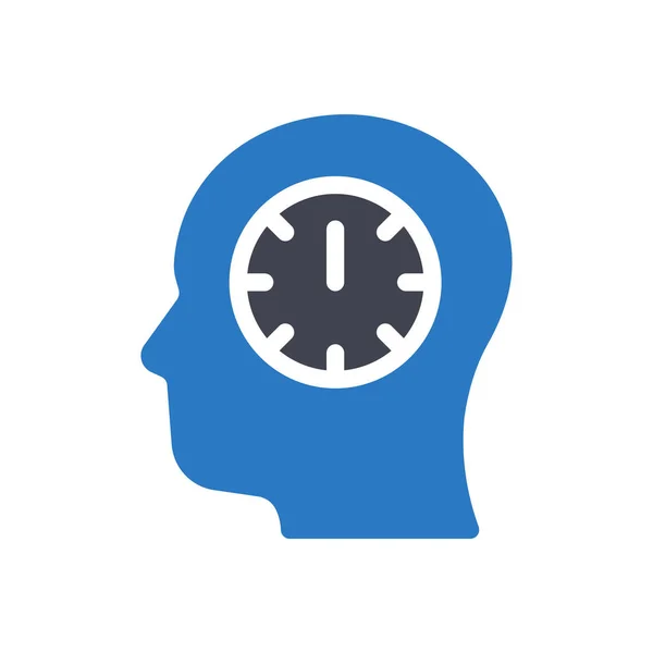 Mind Time Vector Illustration Transparent Background Premium Quality Symbols Glyphs — Stock vektor