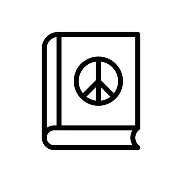 Peace Book Vector Illustration Transparent Background Premium Quality Symbols Thin — 스톡 벡터