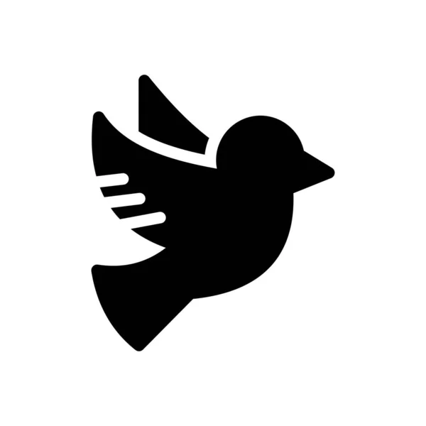 Dove Vector Illustration Transparent Background Premium Quality Symbols Glyphs Icon — ストックベクタ