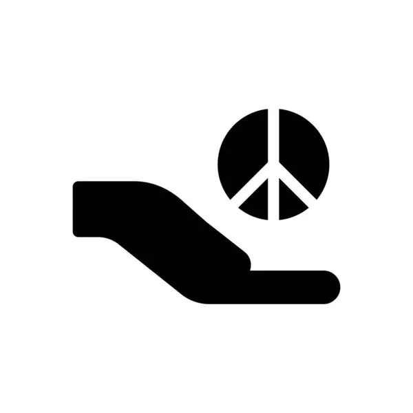 Hand Peace Vector Illustration Transparent Background Premium Quality Symbols Glyphs — 스톡 벡터