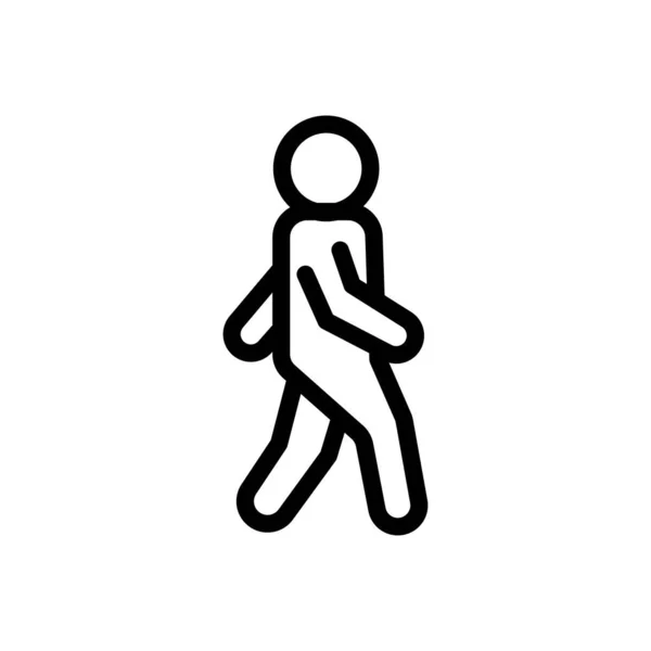 Walk Vektor Illustration Auf Transparentem Hintergrund Symbole Premium Qualität Thin — Stockvektor