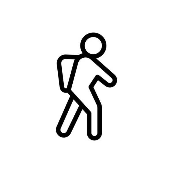 Walk Vektor Illustration Auf Transparentem Hintergrund Symbole Premium Qualität Thin — Stockvektor