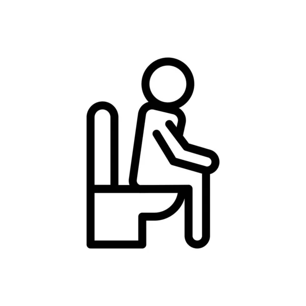 Toilet Vector Illustration Transparent Background Premium Quality Symbols Thin Line — Stock vektor