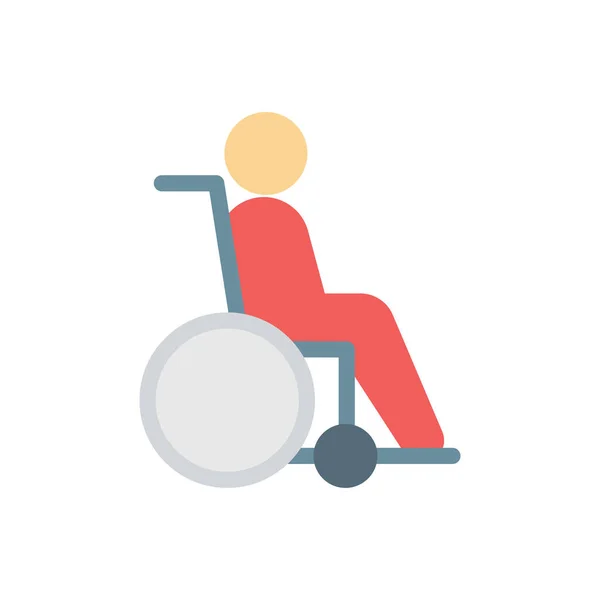 Wheelchair Man Vector Illustration Transparent Background Premium Quality Symbols Stroke — Image vectorielle