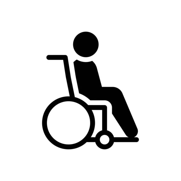 Wheelchair Man Vector Illustration Transparent Background Premium Quality Symbols Glyphs — 스톡 벡터