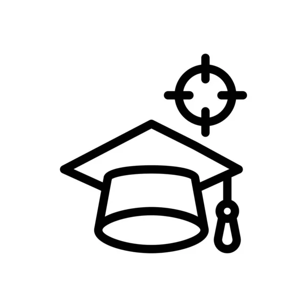 Degree Hat Vector Illustration Διαφανές Φόντο Συμβολισμοί Κορυφαίας Ποιότητας Λεπτή — Διανυσματικό Αρχείο