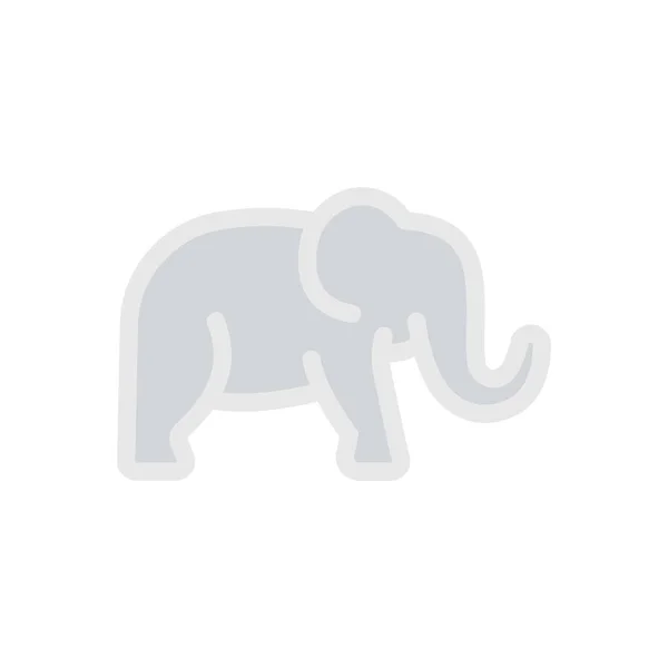 Ilustração Vetor Elefante Fundo Transparente Ícone Qualidade Premium Syms Stroke — Vetor de Stock
