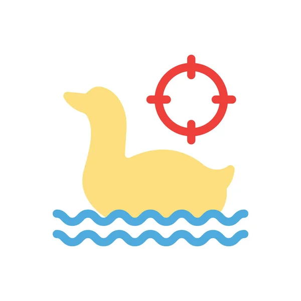 Duck Target Vector Illustration Transparent Background Premium Quality Symbols Stroke — Stock Vector