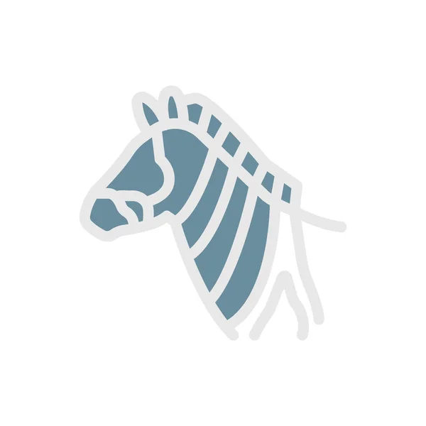 Zebra Vector Illustration Transparent Background Premium Quality Symbols Stroke Icon — Vetor de Stock