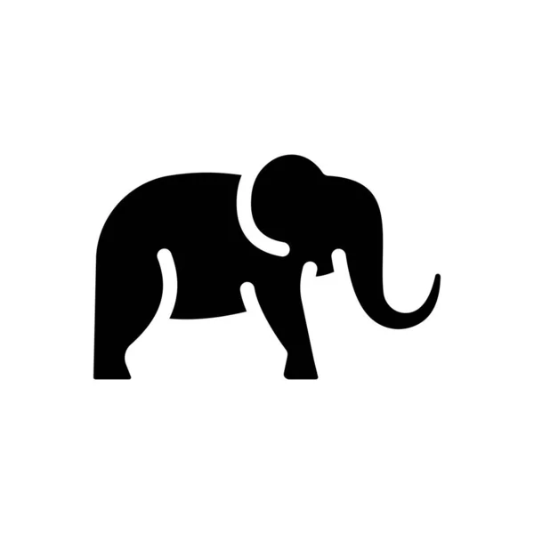 Elefant Vektor Illustration Transparent Bakgrund Premium Kvalitetssymboler Glyfer Ikon För — Stock vektor