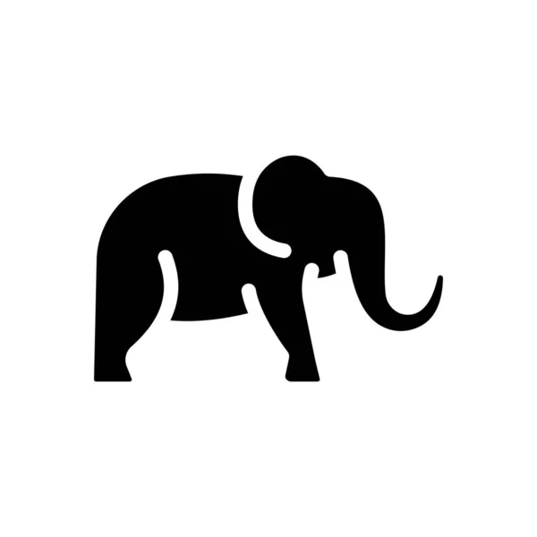 Olifant Vector Illustratie Een Transparante Achtergrond Premium Kwaliteit Symbolen Glyphs — Stockvector