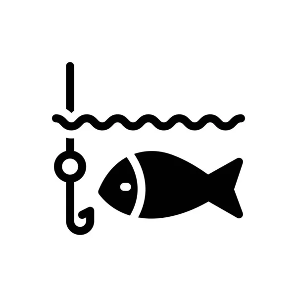Fishing Hook Vector Illustration Transparent Background Premium Quality Symbols Glyphs — Stock Vector