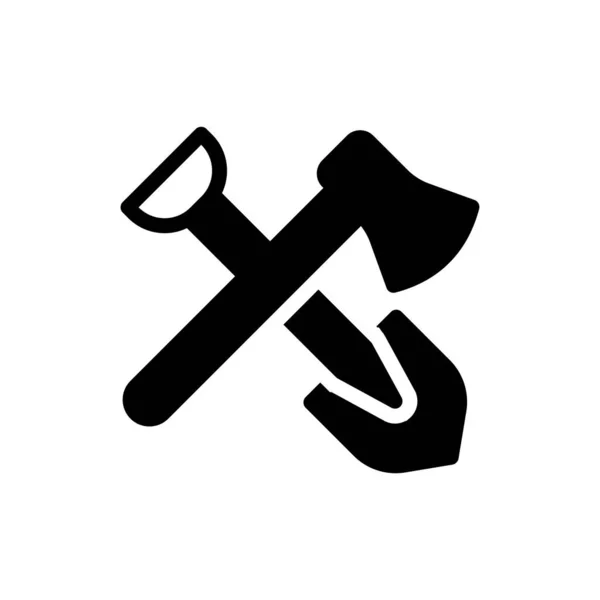 Axe Spade Vector Illustration Transparent Background Premium Quality Symbols Glyphs — Stock Vector