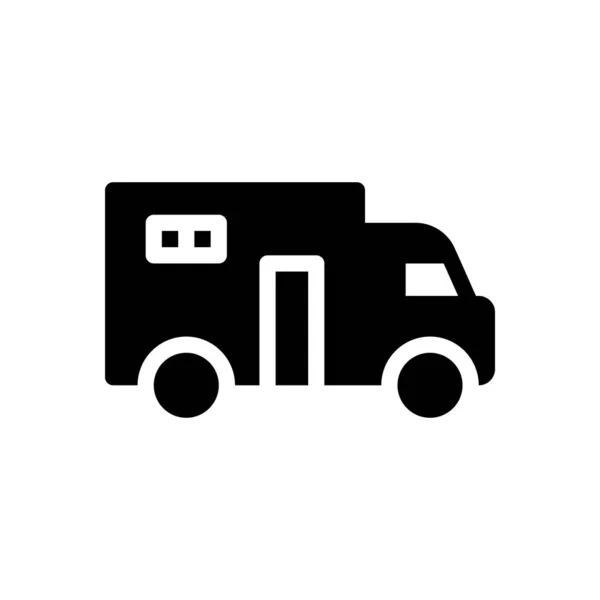 Truck Vector Illustratie Een Transparante Achtergrond Premium Kwaliteit Symbolen Glyphs — Stockvector