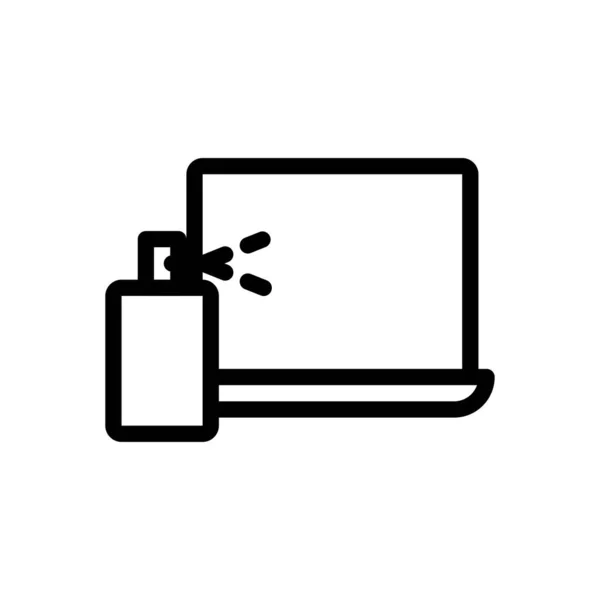 Laptop Clean Vektor Illustration Auf Transparentem Hintergrund Symbole Premium Qualität — Stockvektor