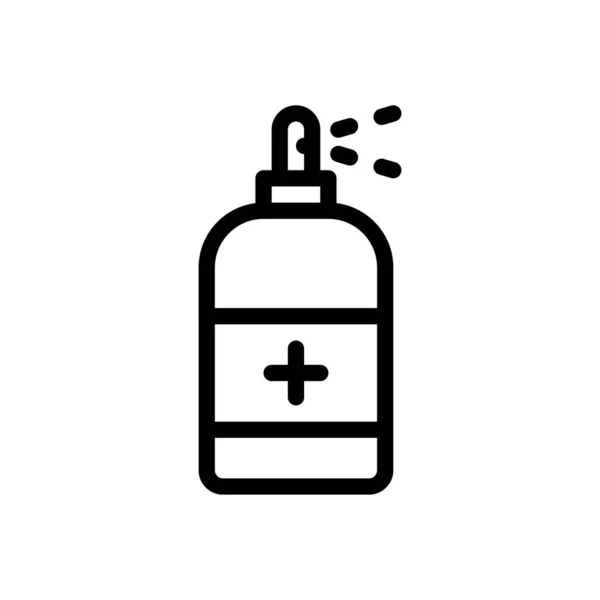 Ilustracja Wektora Butelki Sanitarnej Przezroczystym Tle Symbole Jakości Premium Cienka — Wektor stockowy