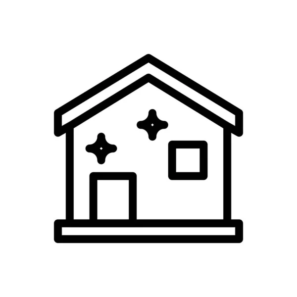 House Shine Vector Illustration Transparent Background Premium Quality Symbols Thin — ストックベクタ