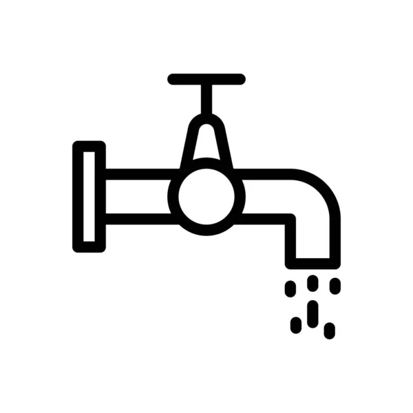 Water Tap Vector Illustration Transparent Background Premium Quality Symbols Thin — Vector de stock