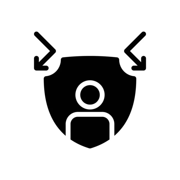 User Shield Vector Illustration Transparent Background Premium Quality Symbols Glyphs — Vector de stock