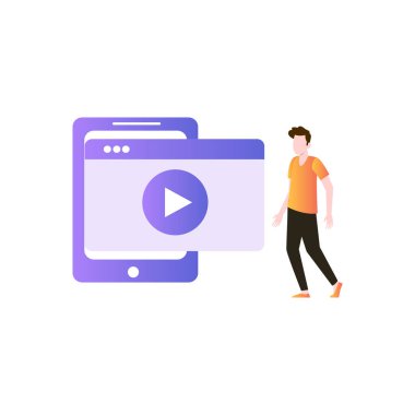 Çocuk tablet telefonundan canlı yayın yapıyor..