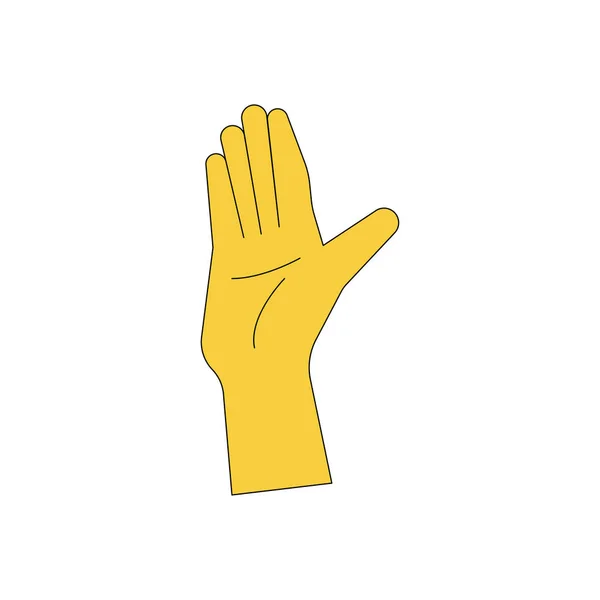 Die Hand Zeigt Die Handfläche — Stockvektor