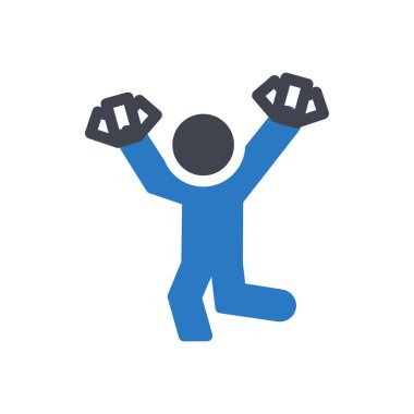 Şeffaf bir arkaplan üzerinde kazanan dans vektörü çizimi. Konsept ve grafik tasarımı için mükemmel kalite sembolleri..