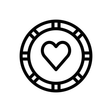 Şeffaf bir arkaplanda rulet vektör çizimi. Konsept ve grafik tasarım için ince çizgi simgesi.. 