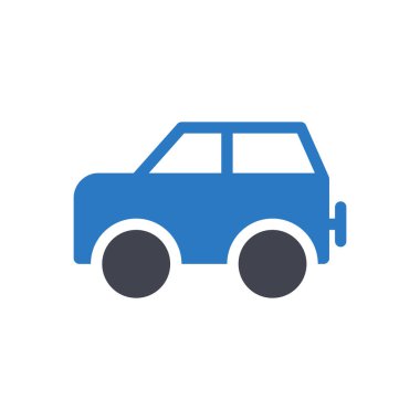 Şeffaf bir arkaplan üzerinde araba vektör çizimi. Konsept ve grafik tasarımı için mükemmel kalite semboller..