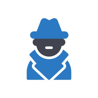 Şeffaf bir arkaplan üzerinde gangster vektör çizimi. Konsept ve grafik tasarımı için en iyi kalite semboller.. 