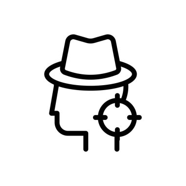 Şeffaf bir arkaplanda hedef vektör çizimi. Konsept ve grafik tasarım için ince çizgi simgesi.. 