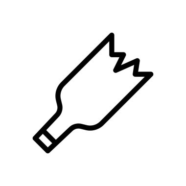 Şeffaf bir arkaplanda kırık vektör çizimi. Premium kalite sembolleri. Konsept ve grafik tasarım için ince çizgi simgesi. 