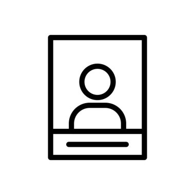 Şeffaf bir arkaplanda fotoğraf vektörü illüstrasyonu. Konsept ve grafik tasarım için ince çizgi simgesi.. 